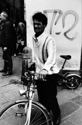 Man and Bicycle, Lucia, Tuscany